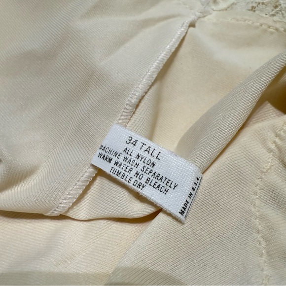 Shadowline Ivory White Full Slip With Lace Size 34Tall - Picture 6 of 8